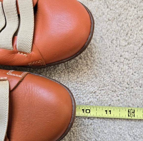 Camper | Twins Burnt Orange Leather Slip-On Shoes Size 7 - Picture 8 of 9